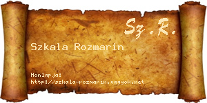 Szkala Rozmarin névjegykártya